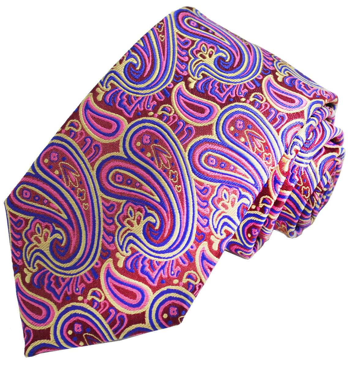 Extraordinary Viola Pink Paisley Design Tie