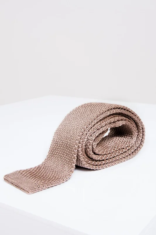 Light Tan Knitted Tie