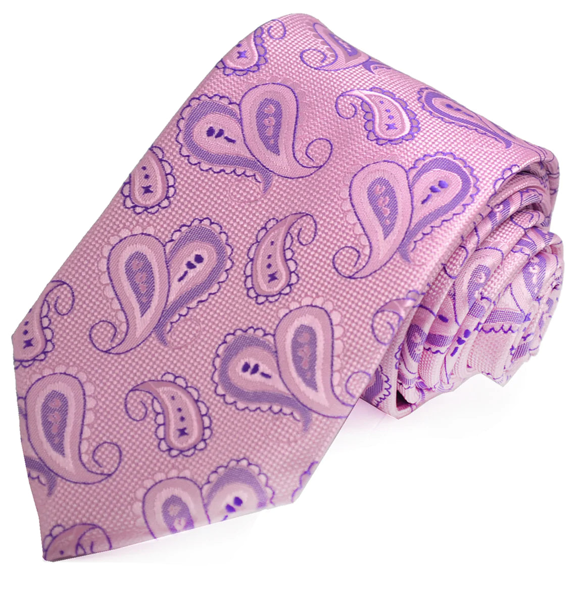 Pink Artisan Paisley Mens Tie