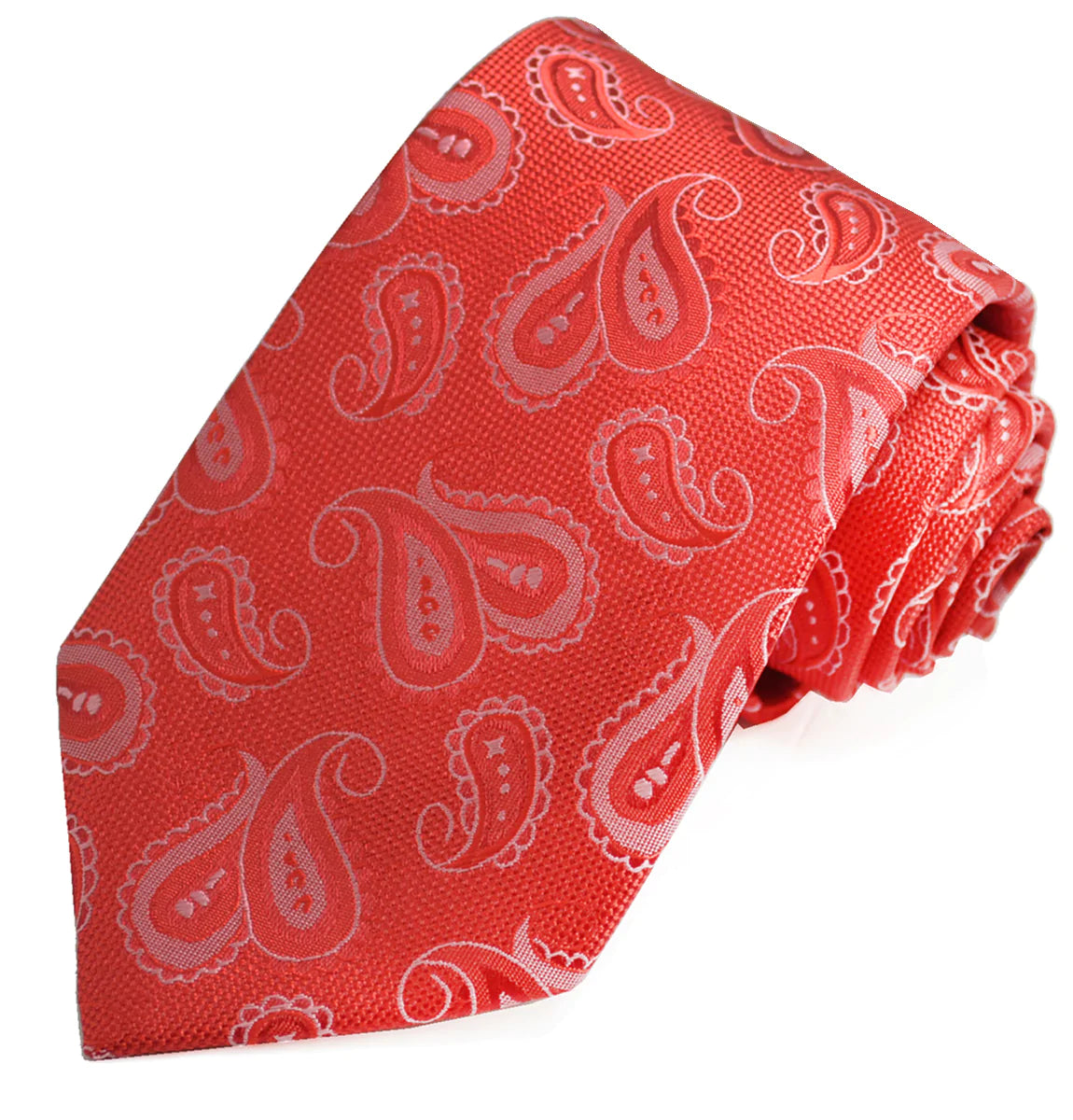 Red Artisan Paisley Mens Tie