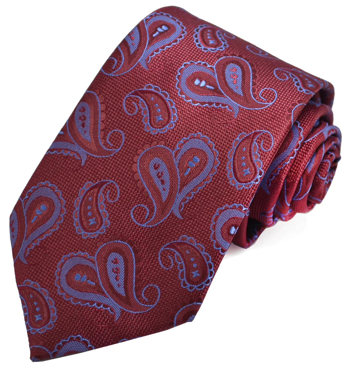 Burgundy Artisan Paisley Mens Tie