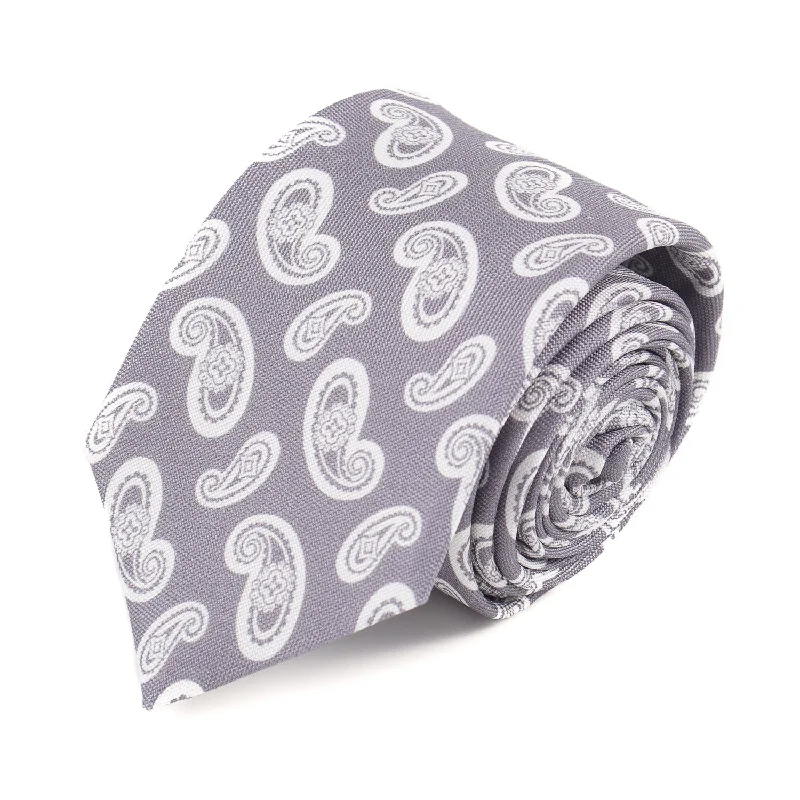 Luigi Borrelli Narrow Printed Silk Tie