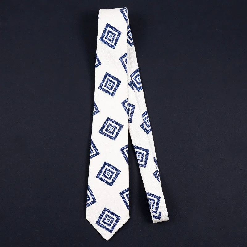 Luigi Borrelli Narrow Printed Silk Tie