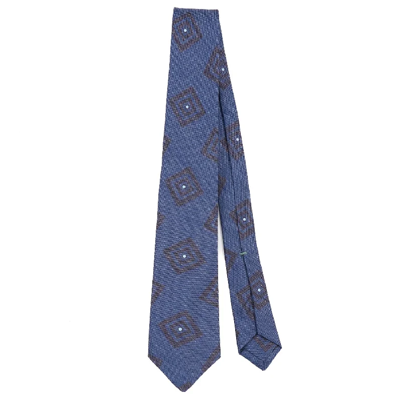 Luigi Borrelli Narrow Printed Silk Tie