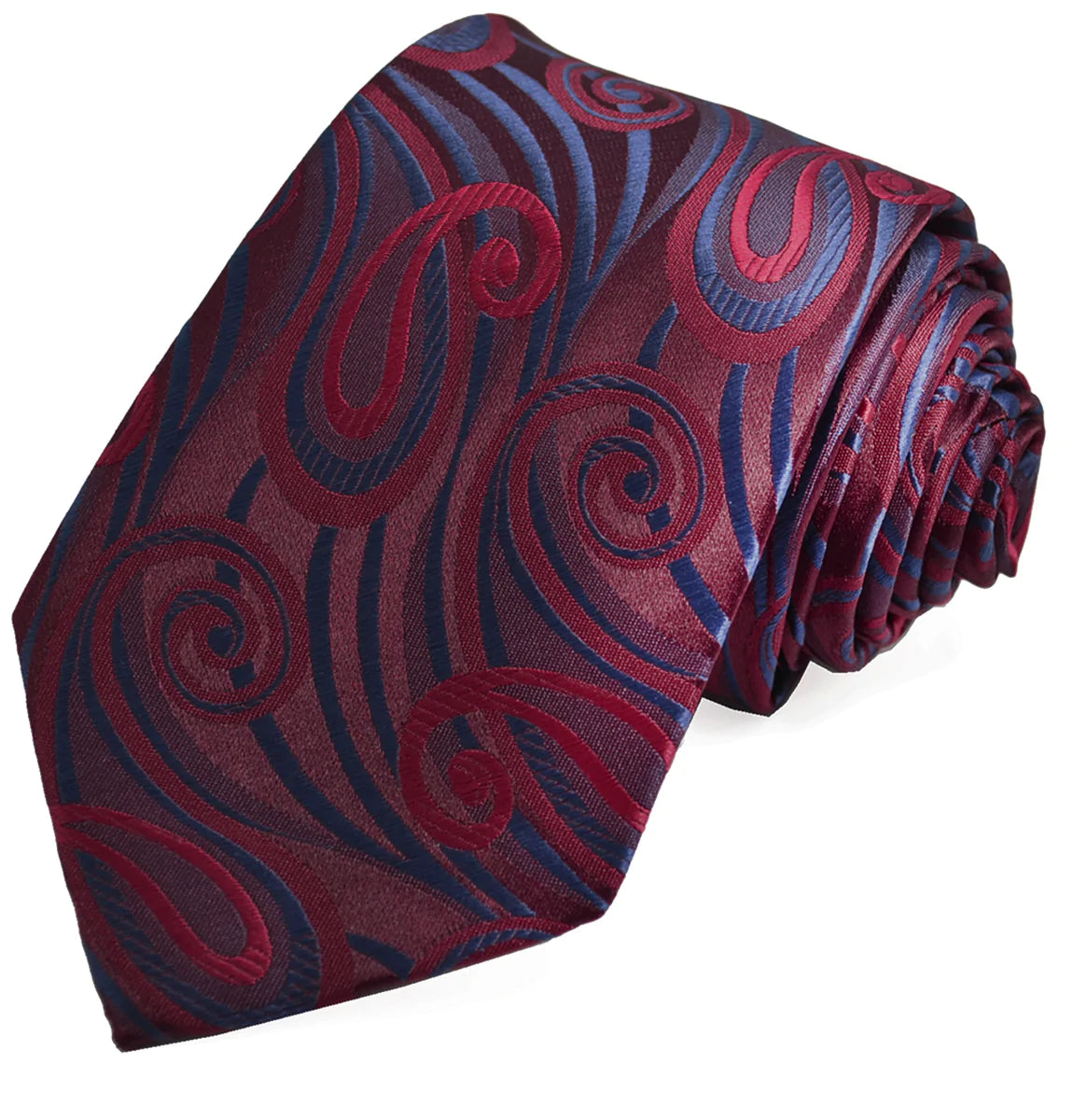 Wine Red Wild Paisley Design Tie