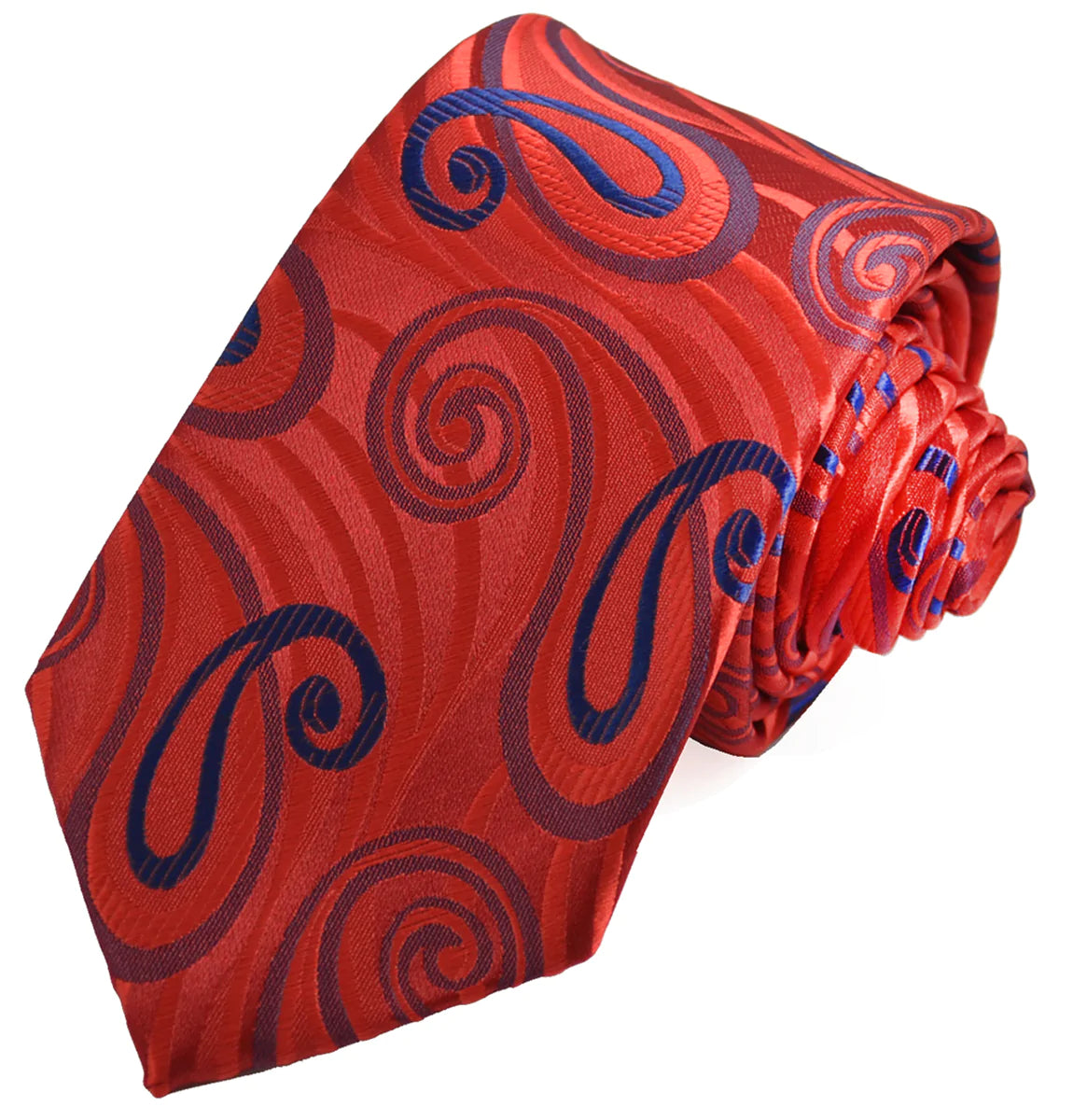 Red Wild Paisley Design Tie