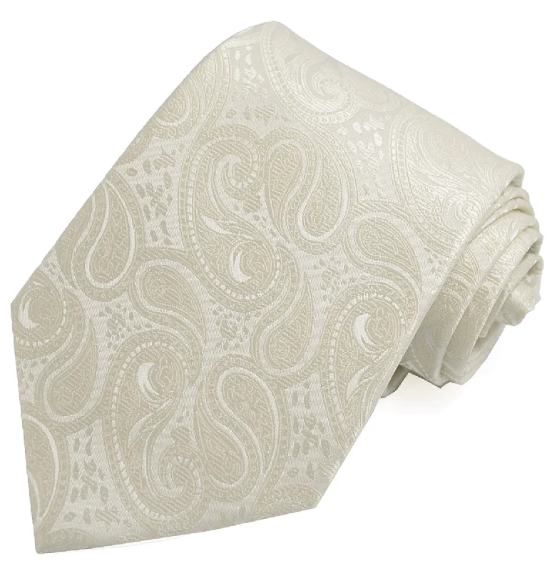 Formal Ivory Paisley Men's Necktie