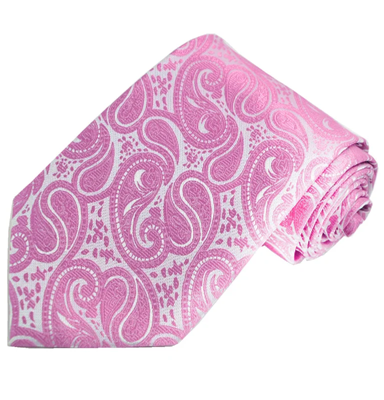 Classic Formal Pink Paisley Necktie