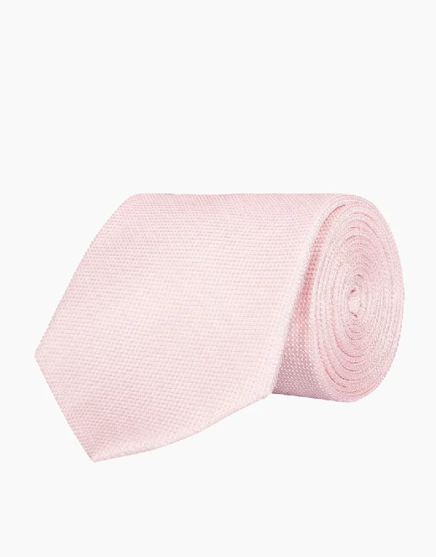 Plain Pale Pink Silk Tie