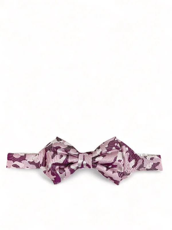 Pink Camouflage Silk Bow Tie by Paul Malone