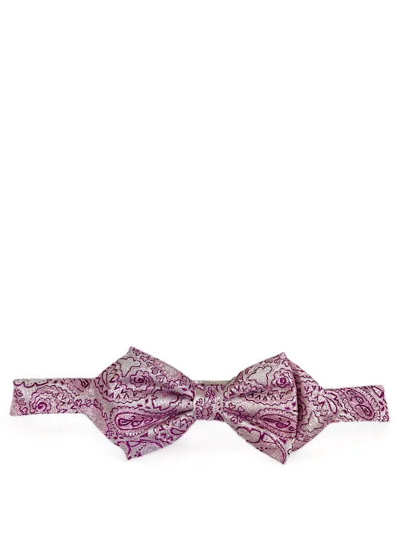 Purple Paisley Silk Bow Tie by Paul Malone