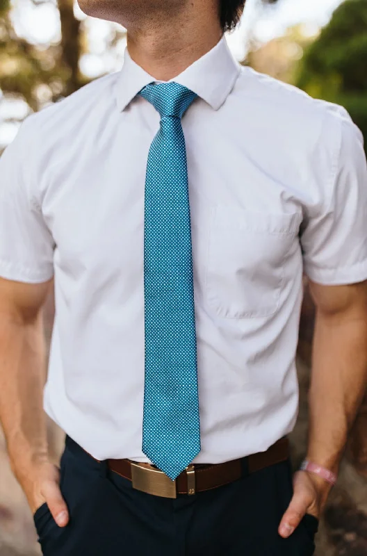 R&B Teal Tie w/ White Dots