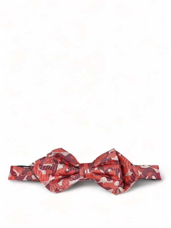 Red Camouflage Silk Bow Tie by Paul Malone