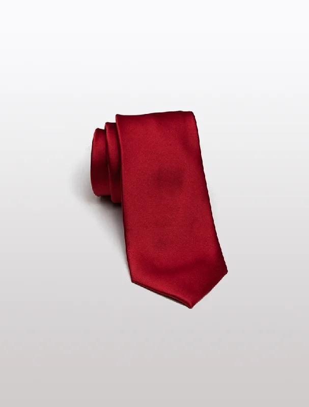 Red Men's Microfiber Tie