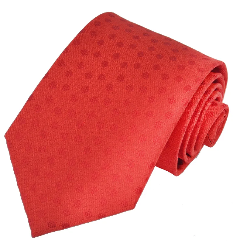 Red Polka Dot Silk Tie and Pocket Square