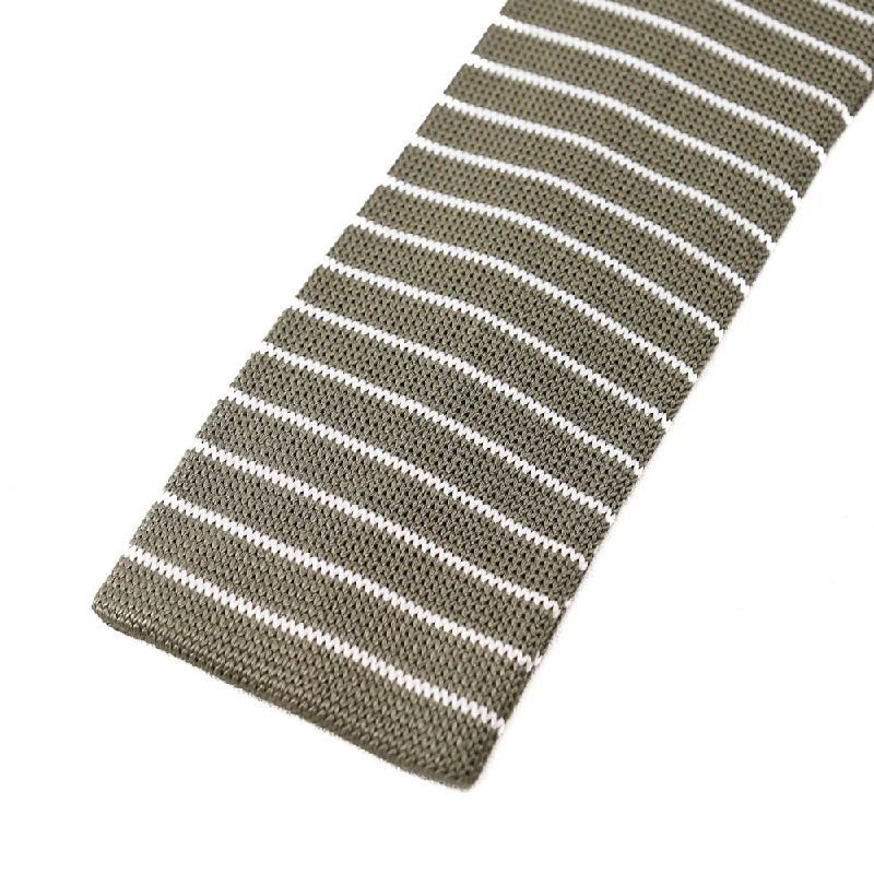 Roda Striped Knit Silk Tie