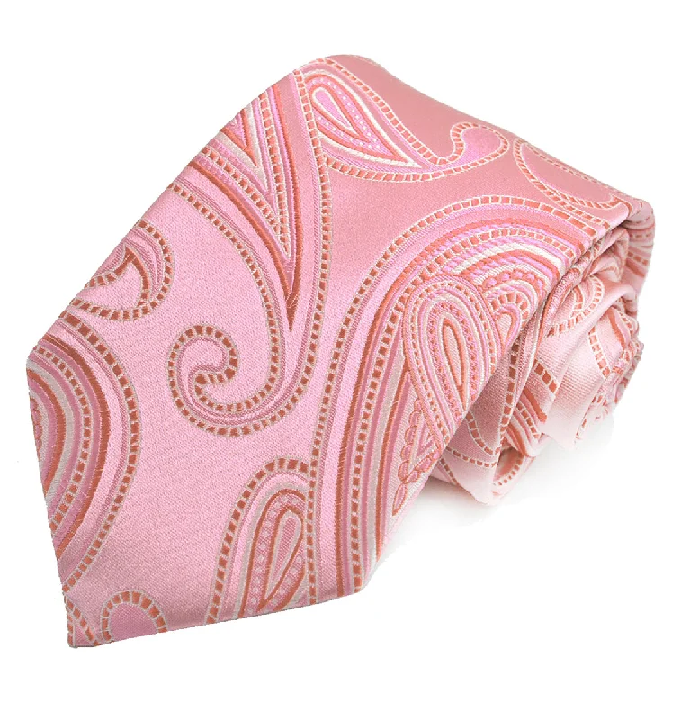 Cashmere Rose Paisley Silk Tie and Pocket Square