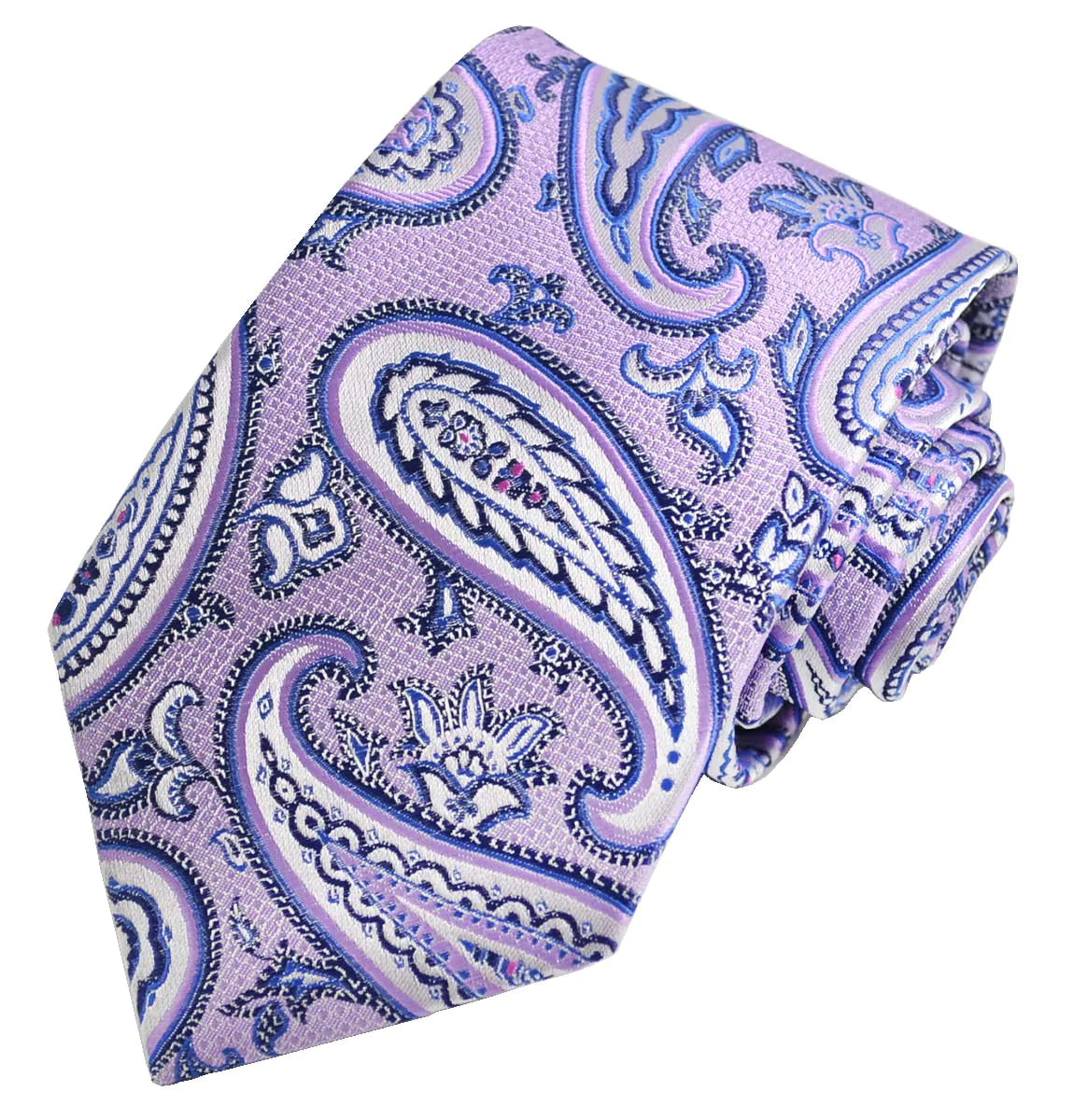 Light Pink Rough Paisley Men's Necktie