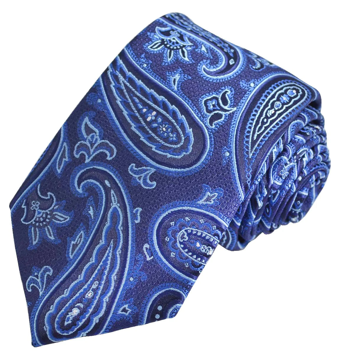 Amparo Blue Rough Paisley Men's Necktie