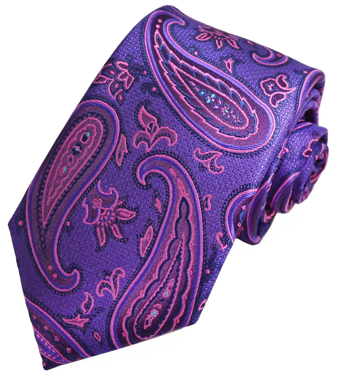 Patrician Purple Rough Paisley Men's Necktie