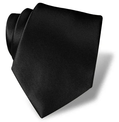 SATIN SOLID NECKTIE TALL