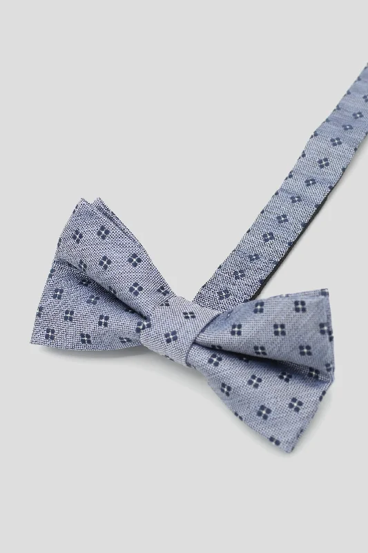 Monty Blue Micro-Print Bow Tie