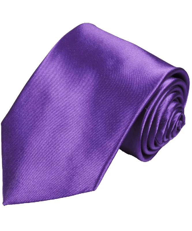 Solid Eggplant Silk Necktie