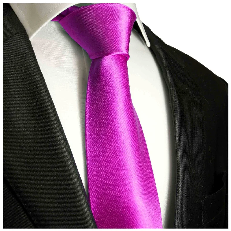 Solid Hot Pink Boys Zipper Tie