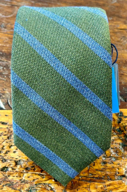 STRIPE NECKTIE  - OLIVE