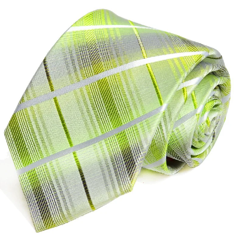 Summer Green Silk Tie and Pocket Square