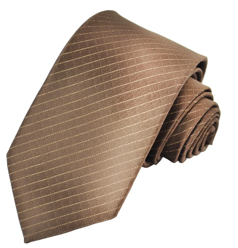 Mustang Brown Slim Tie and Pocket Square