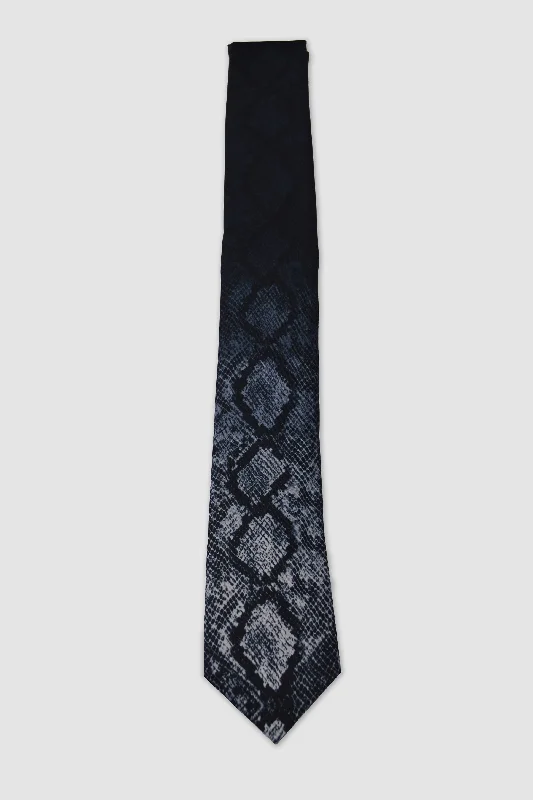 Carrol Black Snake Print Tie