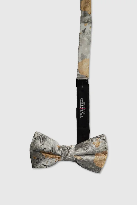 Nilus Yellow Floral Bow Tie