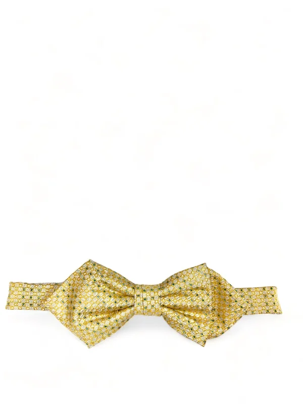 Yellow Silk Bow Tie by Paul Malone