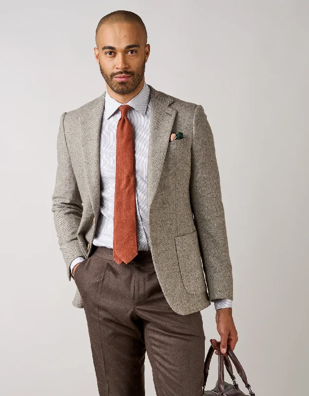 Batten Light Brown Micro-design Blazer