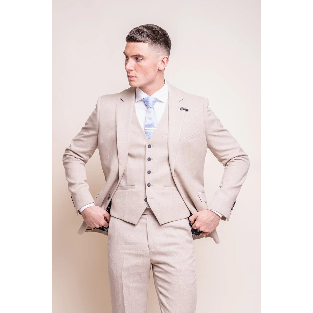 Miami - Men's Beige Wedding Blazer