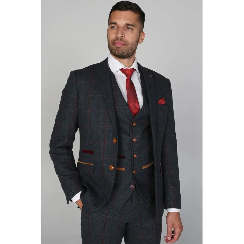 Madrid - Men's Blue Tweed Blazer